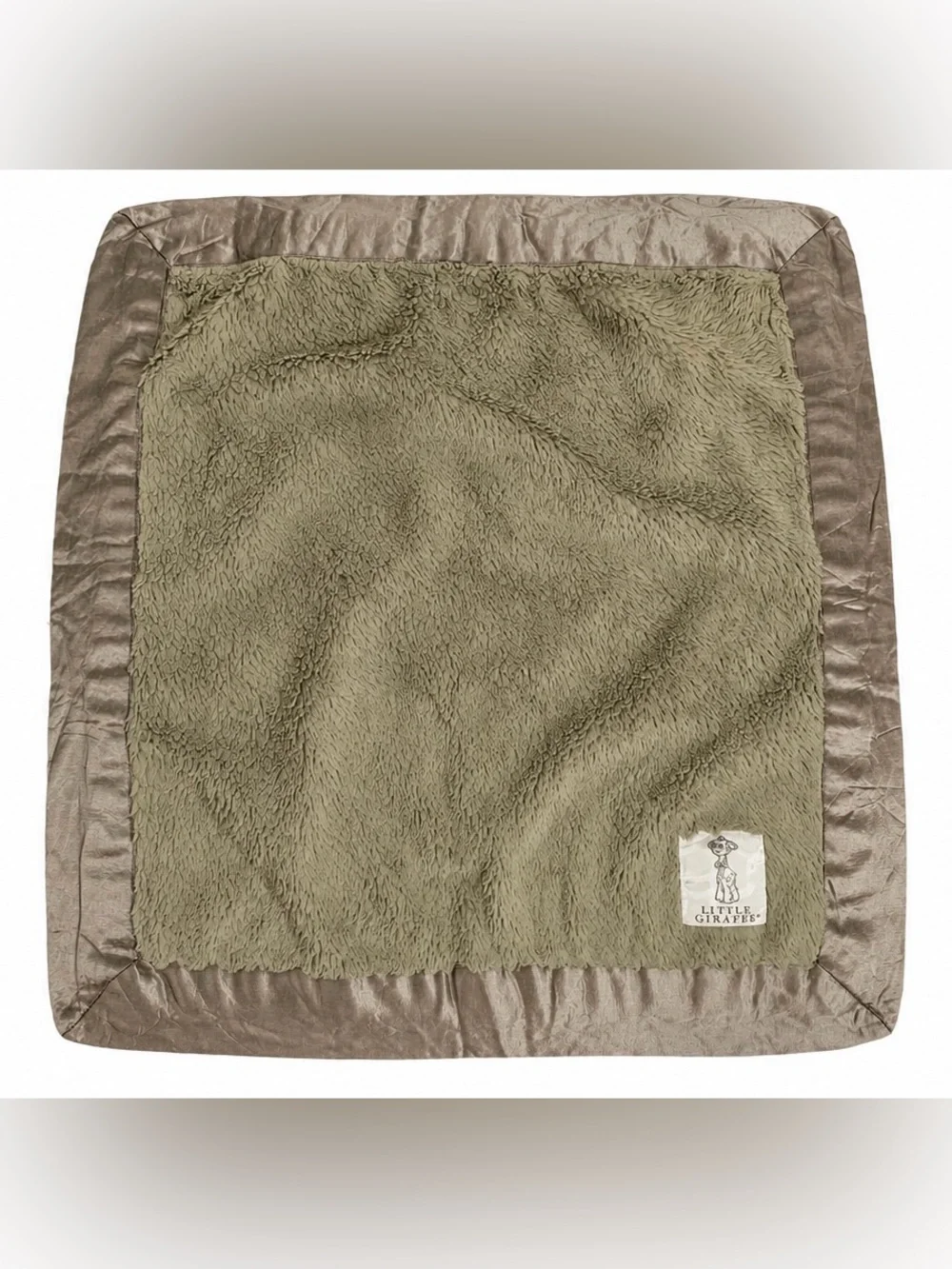 Little Giraffe Luxe Faux Fur Satin Baby Security Blanket Made USA Lovey